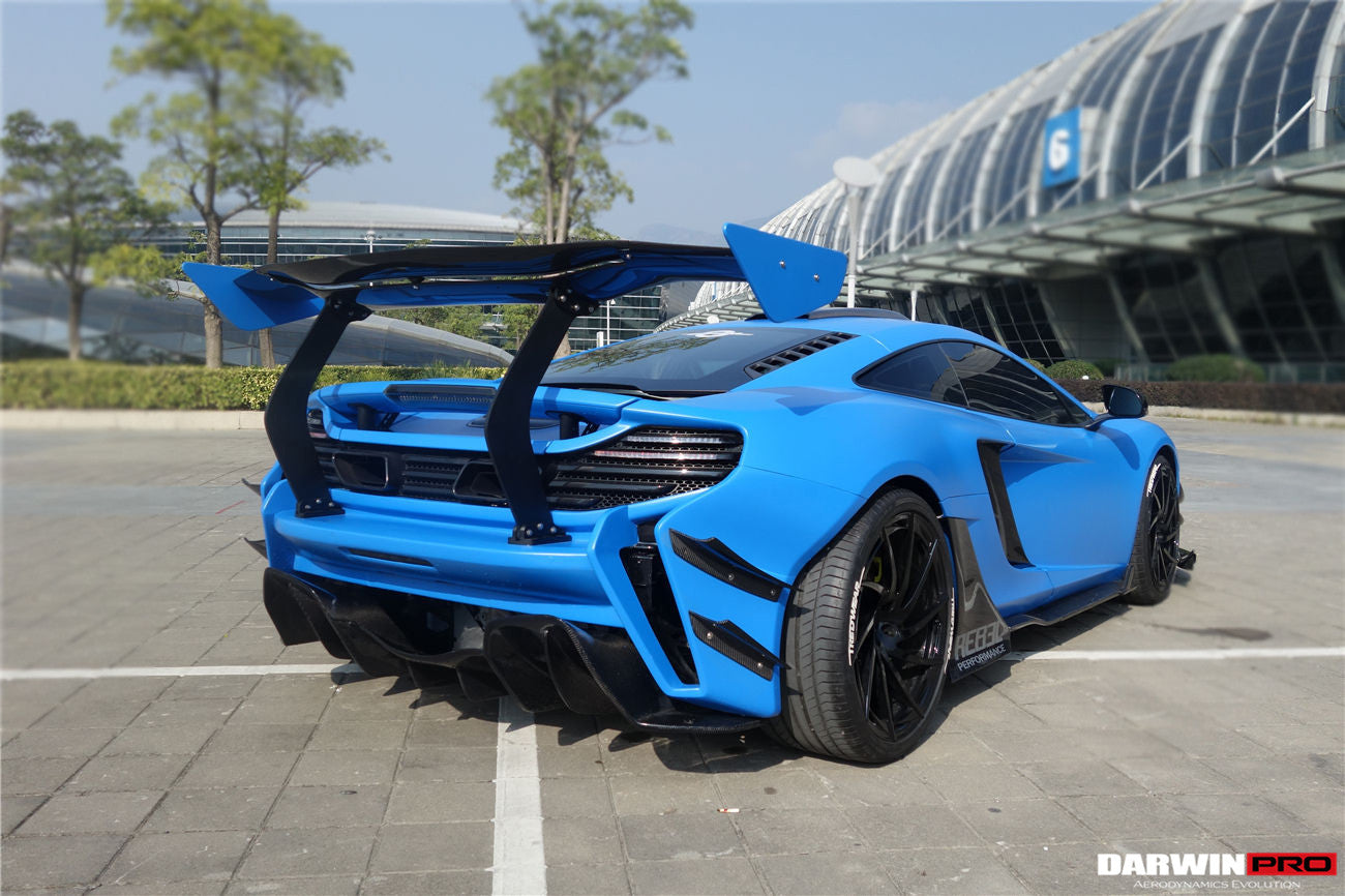 2011-2017 McLaren MP4 12C & 650S Rebel Performance Style Partial Carbon Fiber Rear Bumper - DarwinPRO Aerodynamics