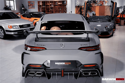 DarwinPRO 2019-2024 Mercedes Benz AMG GT50 GT53 GT43 GT63 GT63S 4Door Coupe X290 IMP Ver.2 Design Part Carbon Fiber Rear Bumper