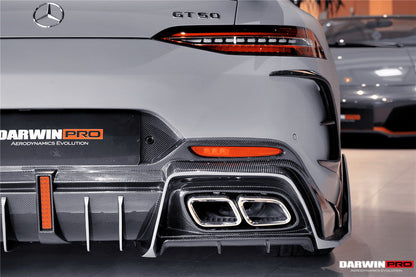 DarwinPRO 2019-2024 Mercedes Benz AMG GT50 GT53 GT43 GT63 GT63S 4Door Coupe X290 IMP Ver.2 Design Part Carbon Fiber Rear Bumper