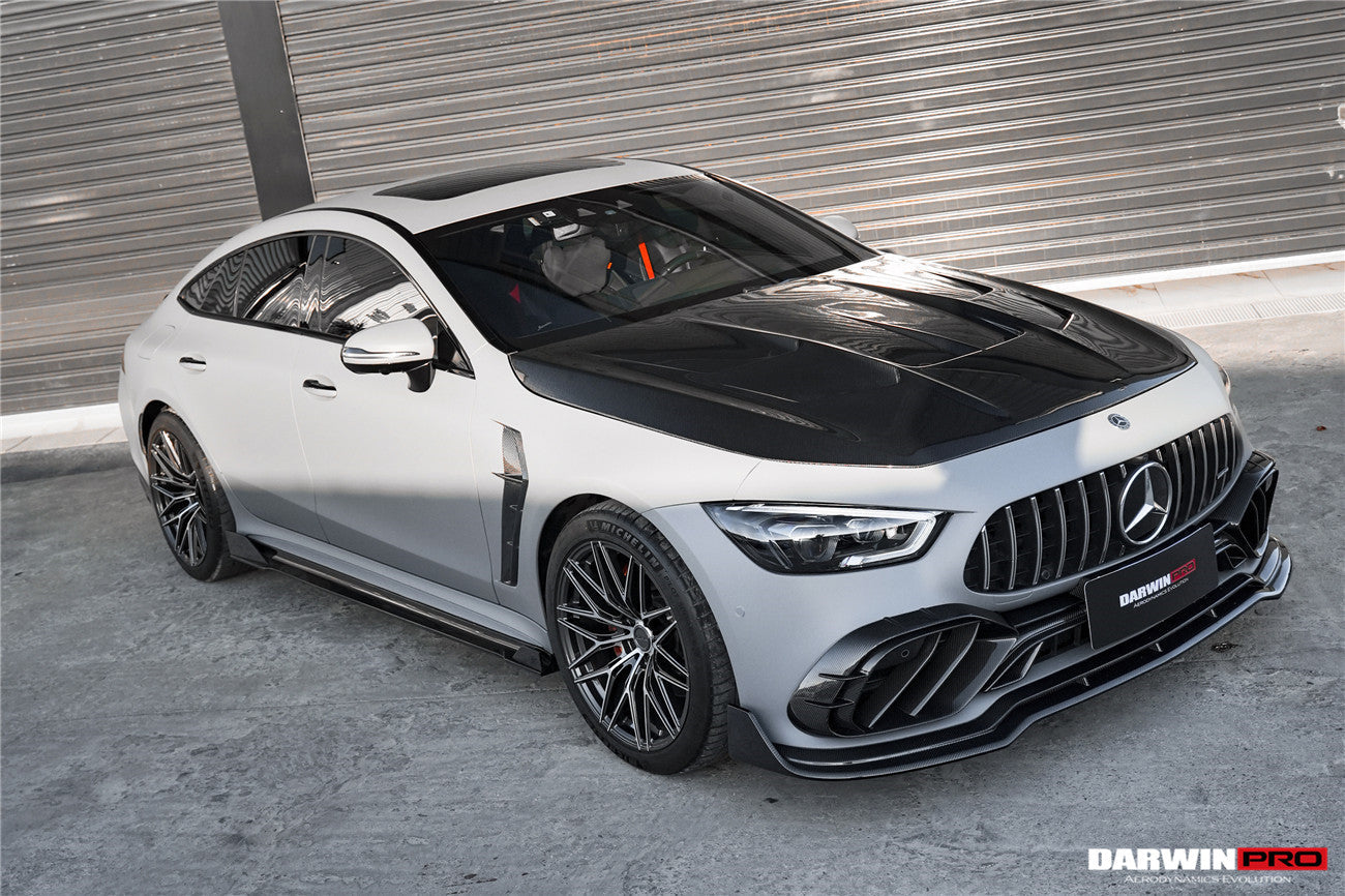 DarwinPRO 2019-2024 Mercedes Benz AMG GT50 GT53 GT43 4Door Coupe X290 IMP Performance Carbon Fiber Front Bumper Lip Splitter - DarwinPRO Aerodynamics