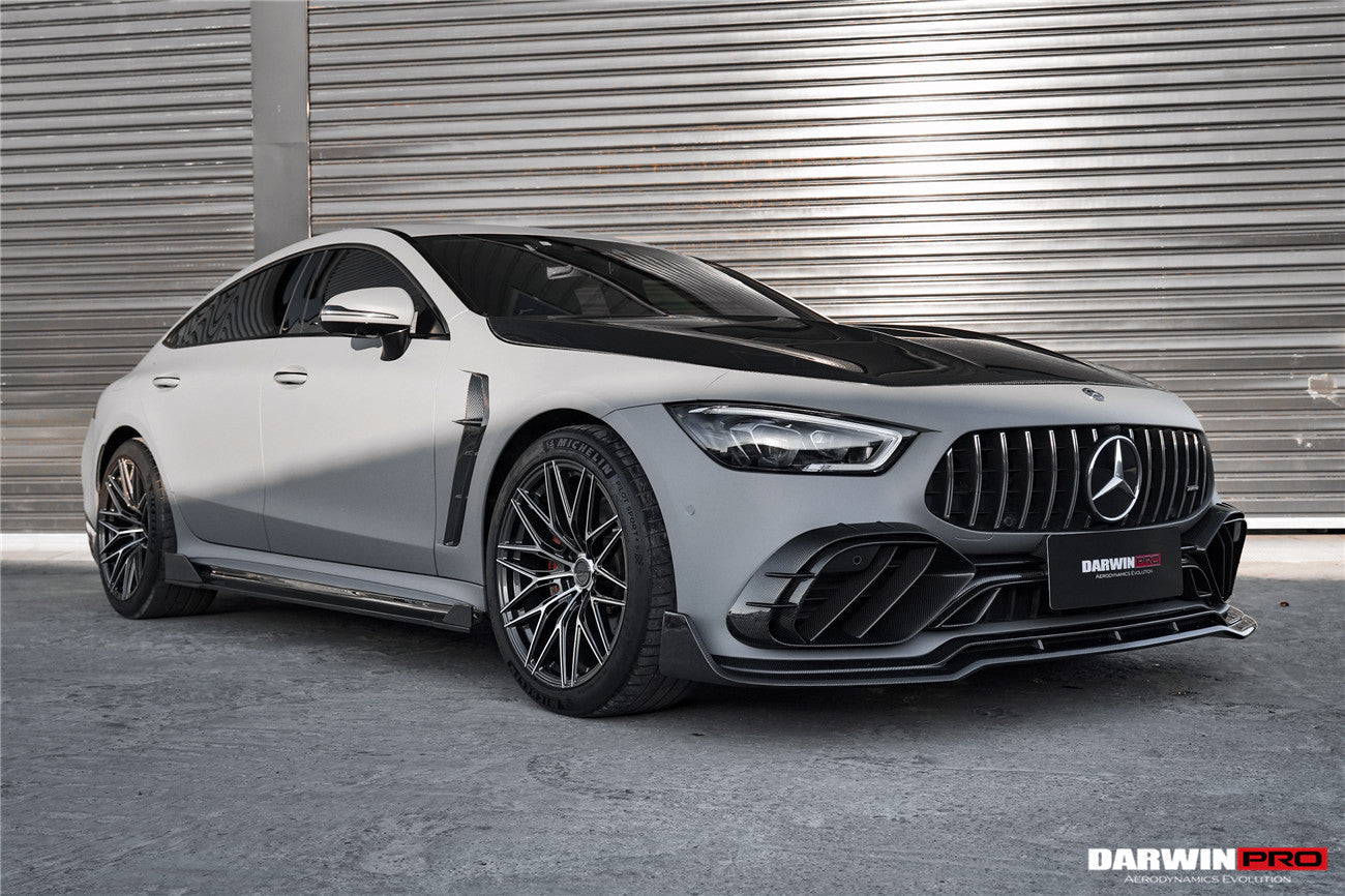 DarwinPRO 2019-2024 Mercedes Benz AMG GT50 GT53 GT43 4Door Coupe X290 IMP Performance Carbon Fiber Front Bumper Lip Splitter - DarwinPRO Aerodynamics