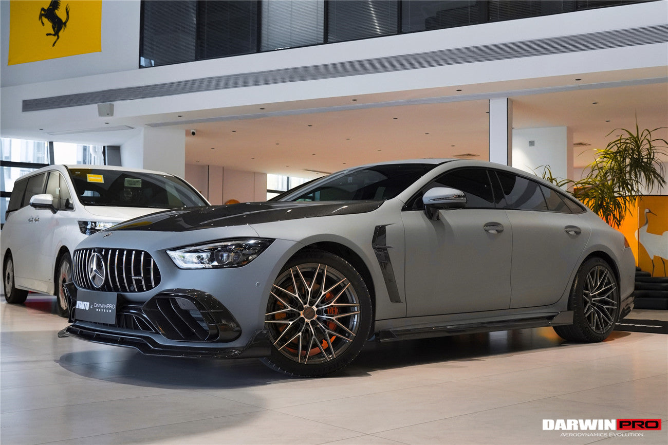 DarwinPRO 2019-2024 Mercedes Benz AMG GT50 GT53 GT43 4Door Coupe X290 IMP Performance Carbon Fiber Front Bumper Lip Splitter - DarwinPRO Aerodynamics