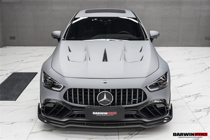 DarwinPRO 2019-2024 Mercedes Benz AMG GT50 GT53 GT43 4Door Coupe X290 IMP Performance Carbon Fiber Front Bumper Lip Splitter - DarwinPRO Aerodynamics