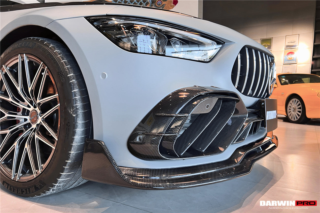 DarwinPRO 2019-2024 Mercedes Benz AMG GT50 GT53 GT43 4Door Coupe X290 IMP Performance Carbon Fiber Front Bumper Lip Splitter - DarwinPRO Aerodynamics