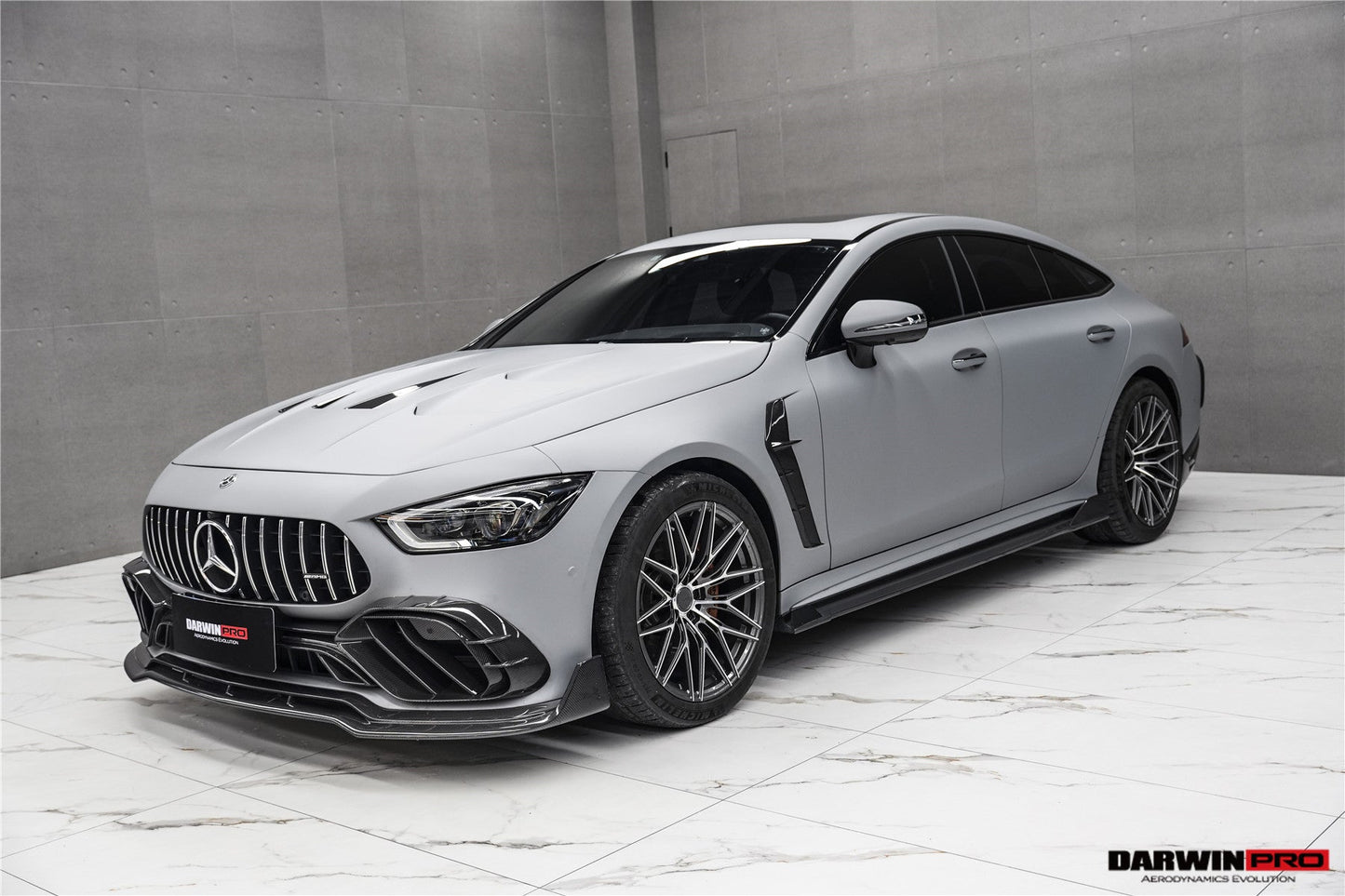 DarwinPRO 2019-2024 Mercedes Benz AMG GT50 GT53 GT43 4Door Coupe X290 IMP Performance Carbon Fiber Front Bumper Lip Splitter - DarwinPRO Aerodynamics