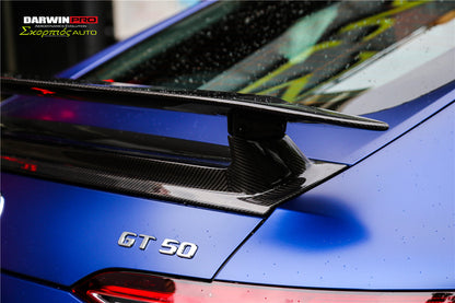 DarwinPRO 2019-2024 Mercedes Benz AMG GT 4Door Coupe X290 Carbon Fiber Trunk Spoiler Wing | Fit GT63, GT63S, GT53, GT50 - DarwinPRO Aerodynamics