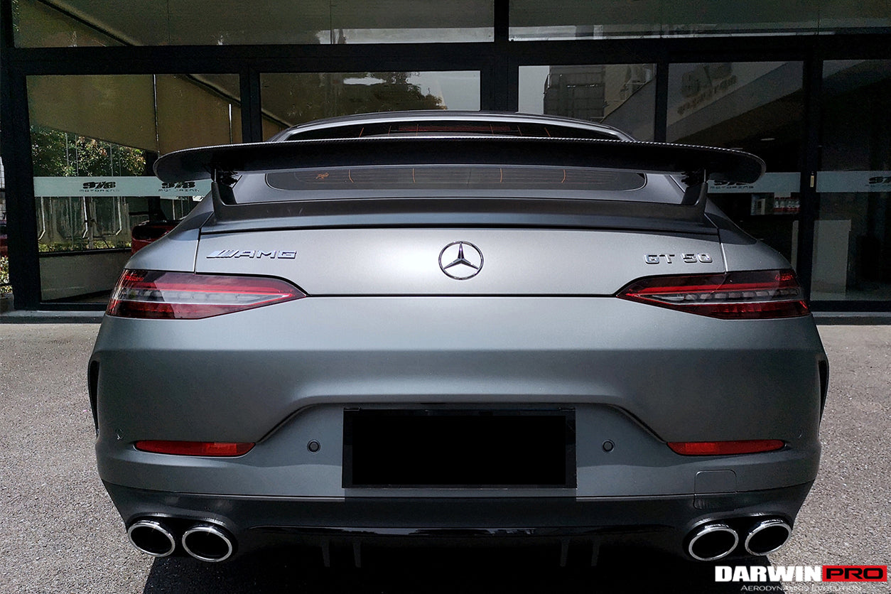 DarwinPRO 2019-2024 Mercedes Benz AMG GT 4Door Coupe X290 Carbon Fiber Trunk Spoiler Wing | Fit GT63, GT63S, GT53, GT50 - DarwinPRO Aerodynamics