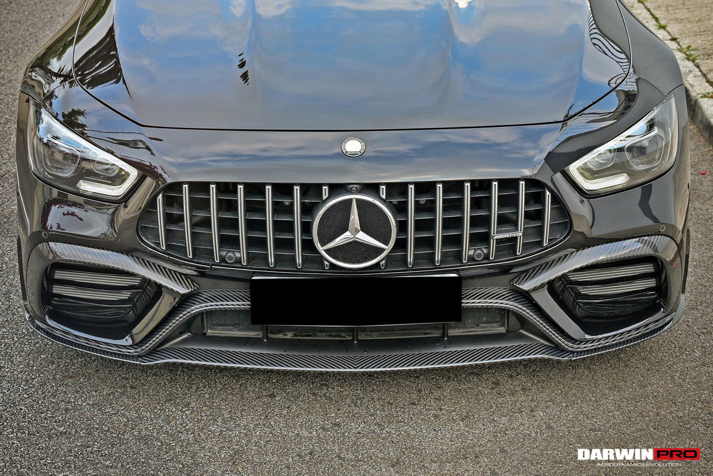 2019-2024 Mercedes Benz AMG GT63 S 4Door Coupe X290 Carbon Fiber Front Bumper Vents Canards