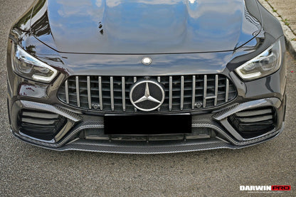 2019-2024 Mercedes Benz AMG GT63 S 4Door Coupe X290 Carbon Fiber Front Bumper Vents Canards