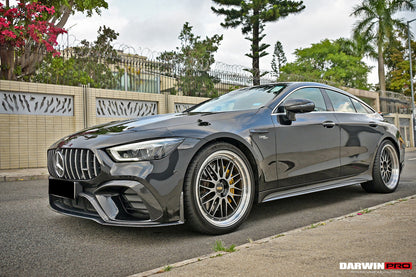 2019-2024 Mercedes Benz AMG GT63 S 4Door Coupe X290 Carbon Fiber Front Bumper Vents Canards