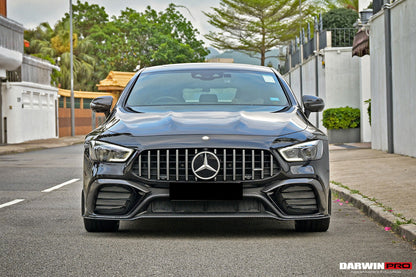 2019-2024 Mercedes Benz AMG GT63 S 4Door Coupe X290 Carbon Fiber Front Bumper Vents Canards
