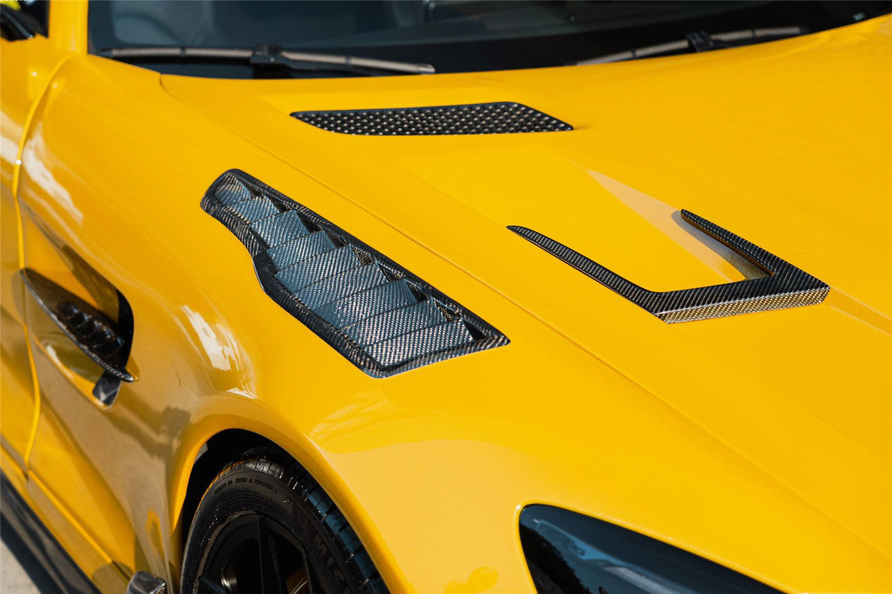 2015-2021 Mercedes Benz AMG GT & GTS & GTC & GTR BK Style Partial Carbon Fiber Front Fender - DarwinPRO Aerodynamics