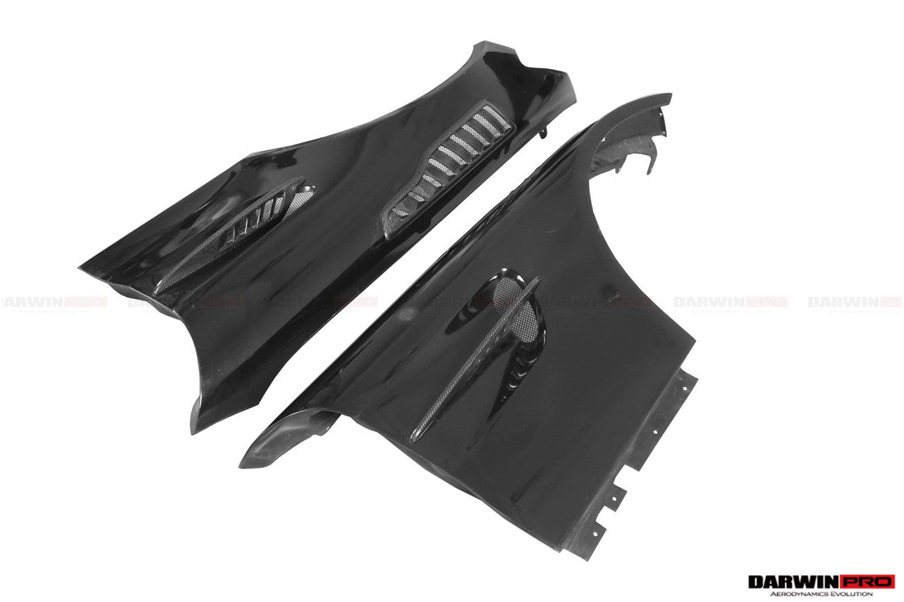 2015-2021 Mercedes Benz AMG GT & GTS & GTC & GTR BK Style Partial Carbon Fiber Front Fender - DarwinPRO Aerodynamics
