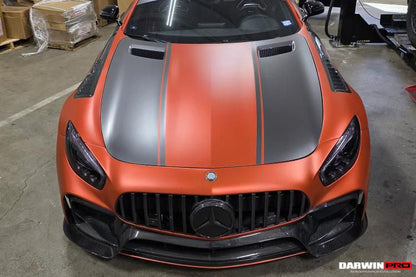 2015-2021 Mercedes Benz AMG GT & GTS & GTC & GTR BK Style Partial Carbon Fiber Front Fender - DarwinPRO Aerodynamics