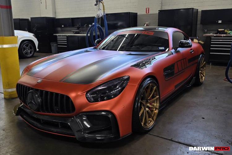 2015-2021 Mercedes Benz AMG GT & GTS & GTC & GTR BK Style Partial Carbon Fiber Front Fender - DarwinPRO Aerodynamics