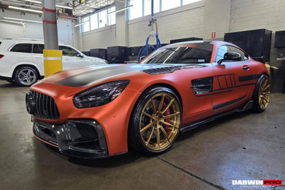 2015-2021 Mercedes Benz AMG GT & GTS & GTC & GTR BK Style Partial Carbon Fiber Front Fender - DarwinPRO Aerodynamics