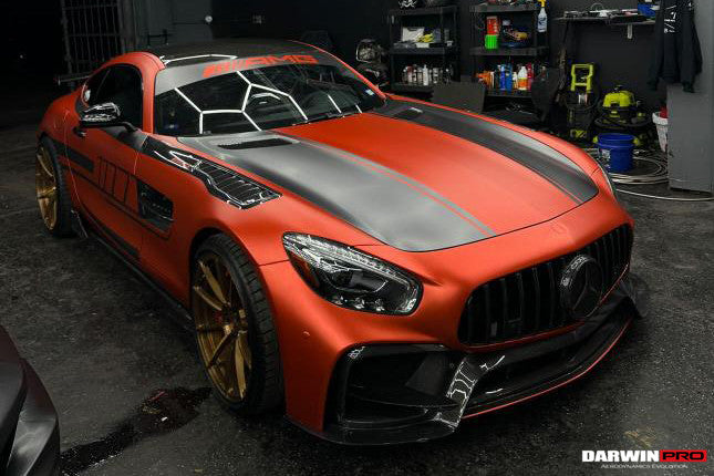 2015-2021 Mercedes Benz AMG GT & GTS & GTC & GTR BK Style Partial Carbon Fiber Front Fender - DarwinPRO Aerodynamics