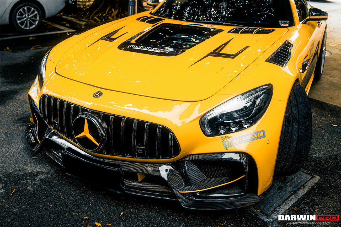 2015-2021 Mercedes Benz AMG GT & GTS & GTC & GTR BK Style Partial Carbon Fiber Front Fender - DarwinPRO Aerodynamics