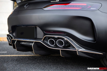 2017-2021 Mercedes Benz AMG GT GTS IMP Performance Partial Carbon Fiber Rear Bumper with Diffuser