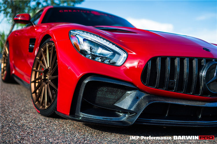 2015-2016 Mercedes Benz AMG GT GTS IMP Performance Part Carbon Fiber Front Bumper with Grill - DarwinPRO Aerodynamics