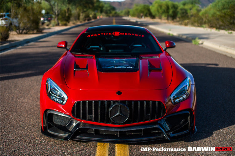 2015-2016 Mercedes Benz AMG GT GTS IMP Performance Part Carbon Fiber Front Bumper with Grill - DarwinPRO Aerodynamics