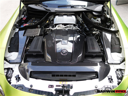 2015-2020 Mercedes Benz AMG GT GTS Autoclave Carbon Fiber Engine Cover Replacement - DarwinPRO Aerodynamics