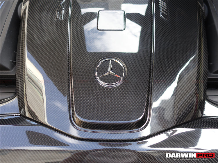 2015-2020 Mercedes Benz AMG GT GTS Autoclave Carbon Fiber Engine Cover Replacement - DarwinPRO Aerodynamics