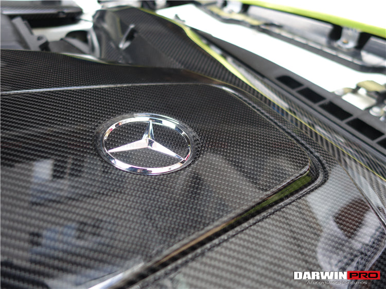 2015-2020 Mercedes Benz AMG GT GTS Autoclave Carbon Fiber Engine Cover Replacement - DarwinPRO Aerodynamics
