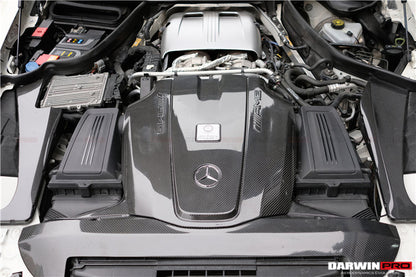 2015-2020 Mercedes Benz AMG GT GTS Autoclave Carbon Fiber Engine Cover Replacement - DarwinPRO Aerodynamics