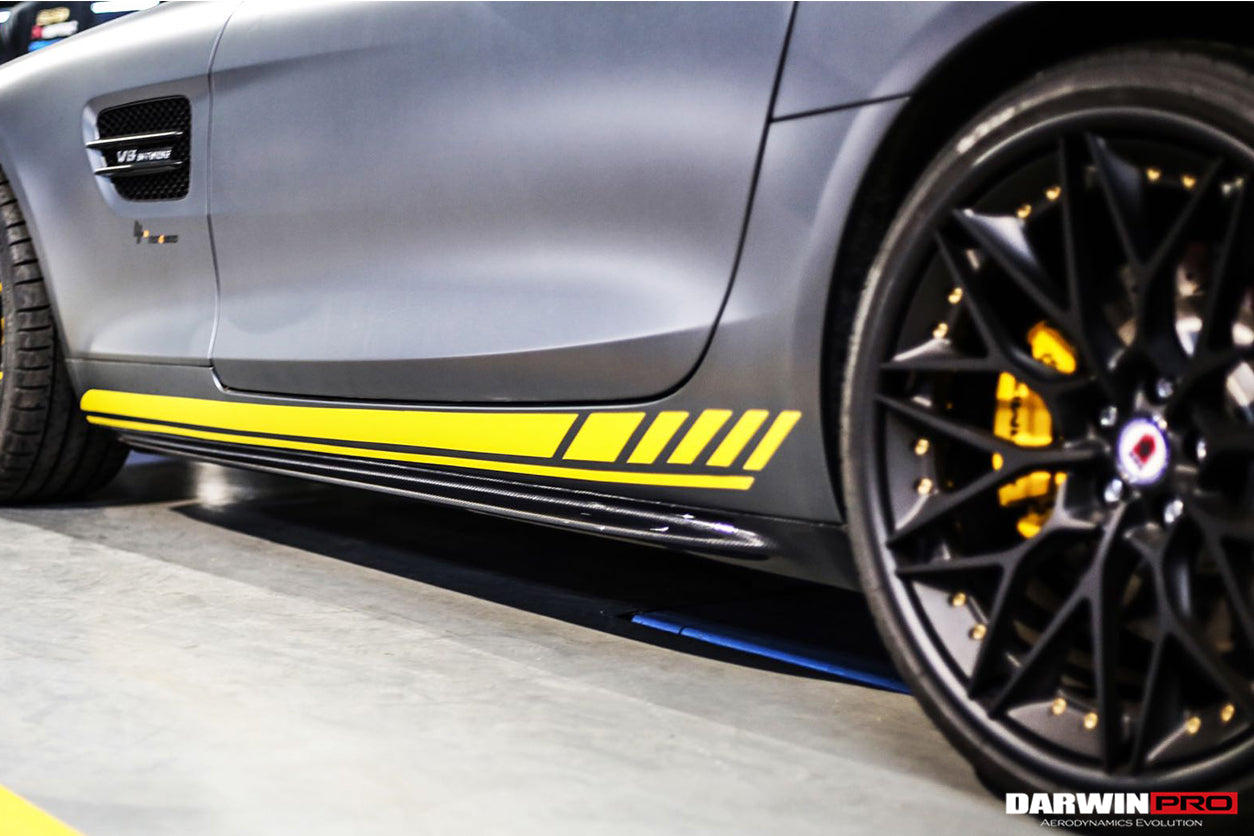 2015-2018 Mercedes Benz AMG GT & GTS Carbon Fiber Side Skirts Splitters - DarwinPRO Aerodynamics