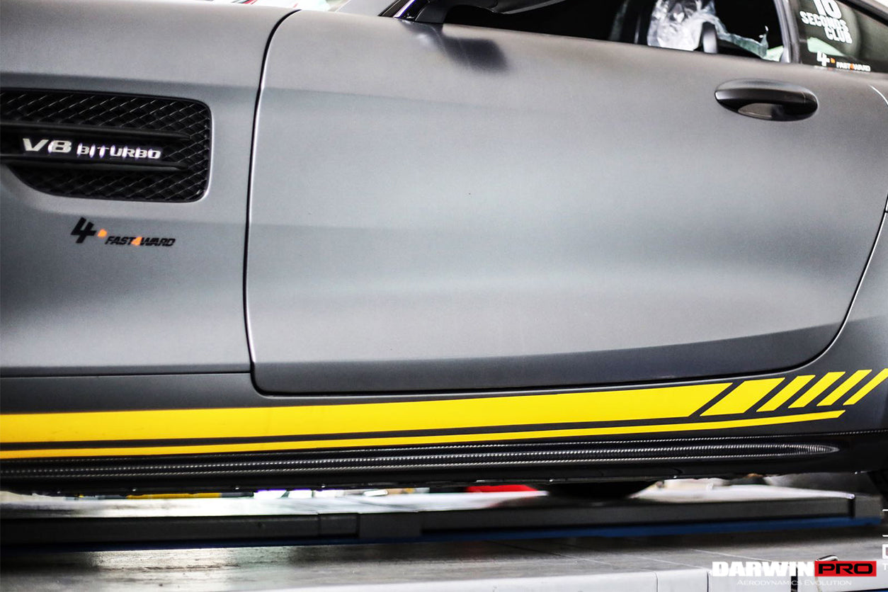 2015-2018 Mercedes Benz AMG GT & GTS Carbon Fiber Side Skirts Splitters - DarwinPRO Aerodynamics