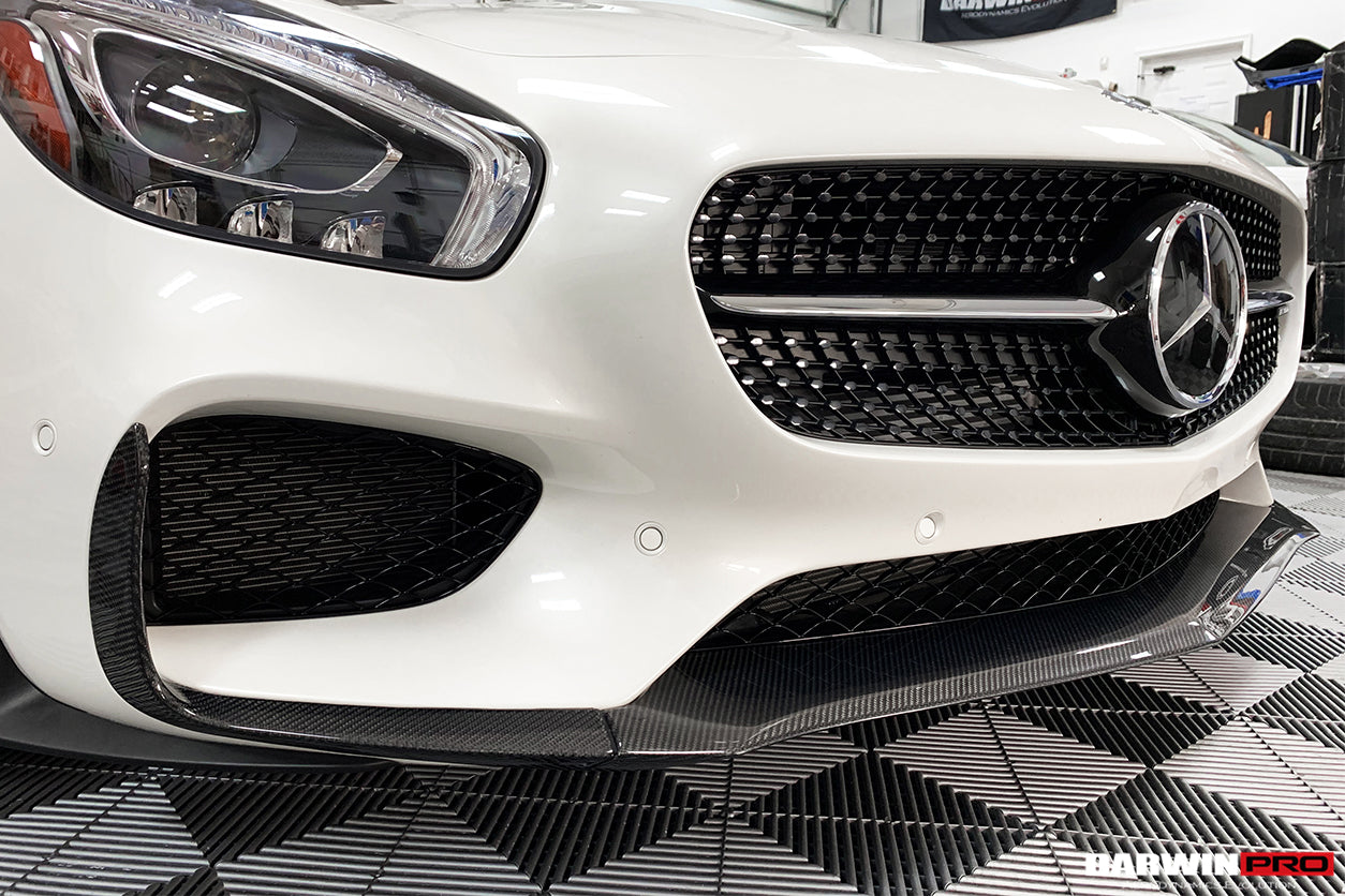 2015-2016 Mercedes Benz AMG GT GTS Carbon Fiber Front Lip - DarwinPRO Aerodynamics