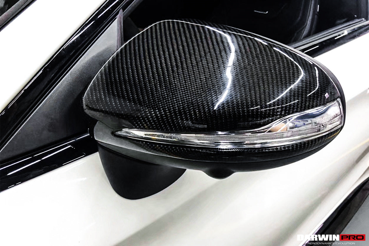 2014-2021 Mercedes Benz C-Class W205 S-Class W222 C217  E-Class W213 Dry Carbon Fiber Mirror Housing Replacement - DarwinPRO Aerodynamics