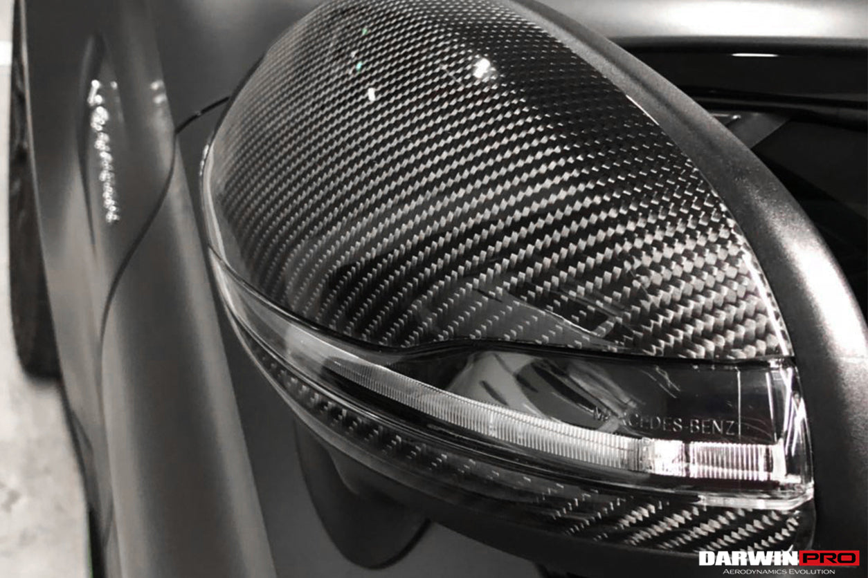 2014-2021 Mercedes Benz C-Class W205 S-Class W222 C217  E-Class W213 Dry Carbon Fiber Mirror Housing Replacement - DarwinPRO Aerodynamics