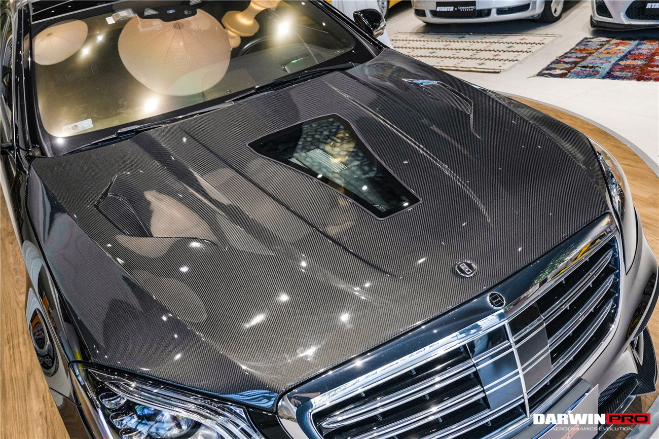 2014-2020 Mercedes Benz W222 Sedan iMP Design Carbon Fiber Hood | Fits S450, S550, S560, S63AMG, S65AMG