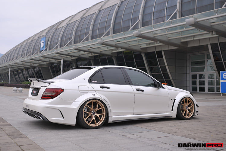 DarwinPRO 2012-2014 Mercedes Benz W204 C Class Sedan BKSS Style Wide Full Body Kit - DarwinPRO Aerodynamics