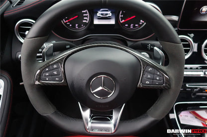 2015-2021 Mercedes Benz W205 C63 AMG Carbon Fiber Interior Steering wheel Trim