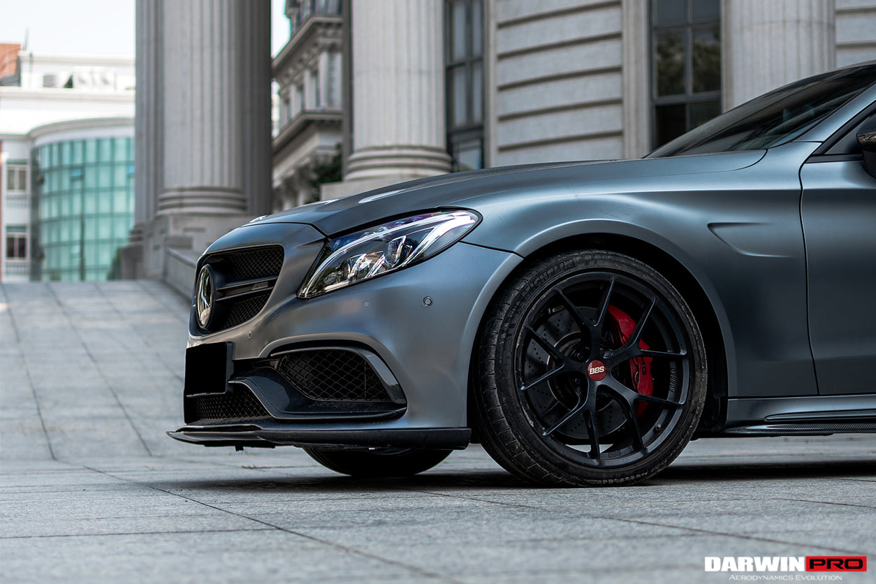 2015-2021 Mercedes Benz W205 C63 S AMG Carbon Fiber Front Canards