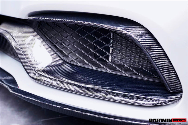 2015-2023 Mercedes Benz W205 C63 S AMG Carbon Fiber Front Bumper Trim Set (4pcs) - DarwinPRO Aerodynamics