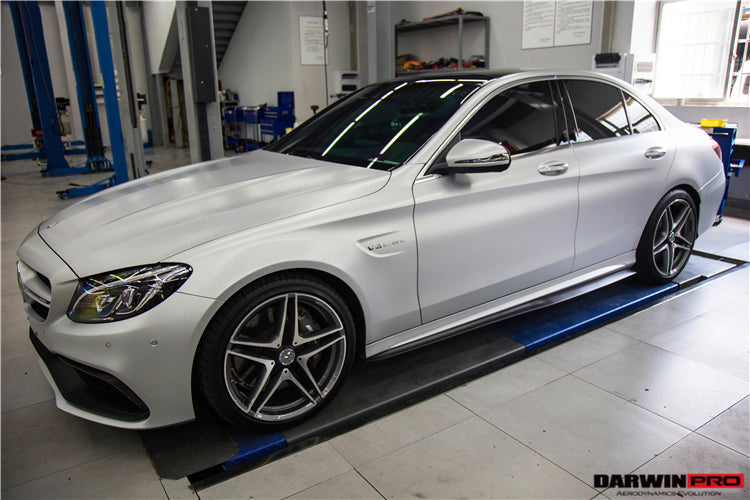 2015-2023 Mercedes Benz W205 C63 S AMG Carbon Fiber Front Bumper Trim Set (4pcs) - DarwinPRO Aerodynamics
