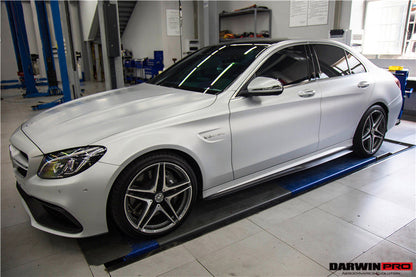 2015-2023 Mercedes Benz W205 C63 S AMG Carbon Fiber Front Bumper Trim Set (4pcs) - DarwinPRO Aerodynamics