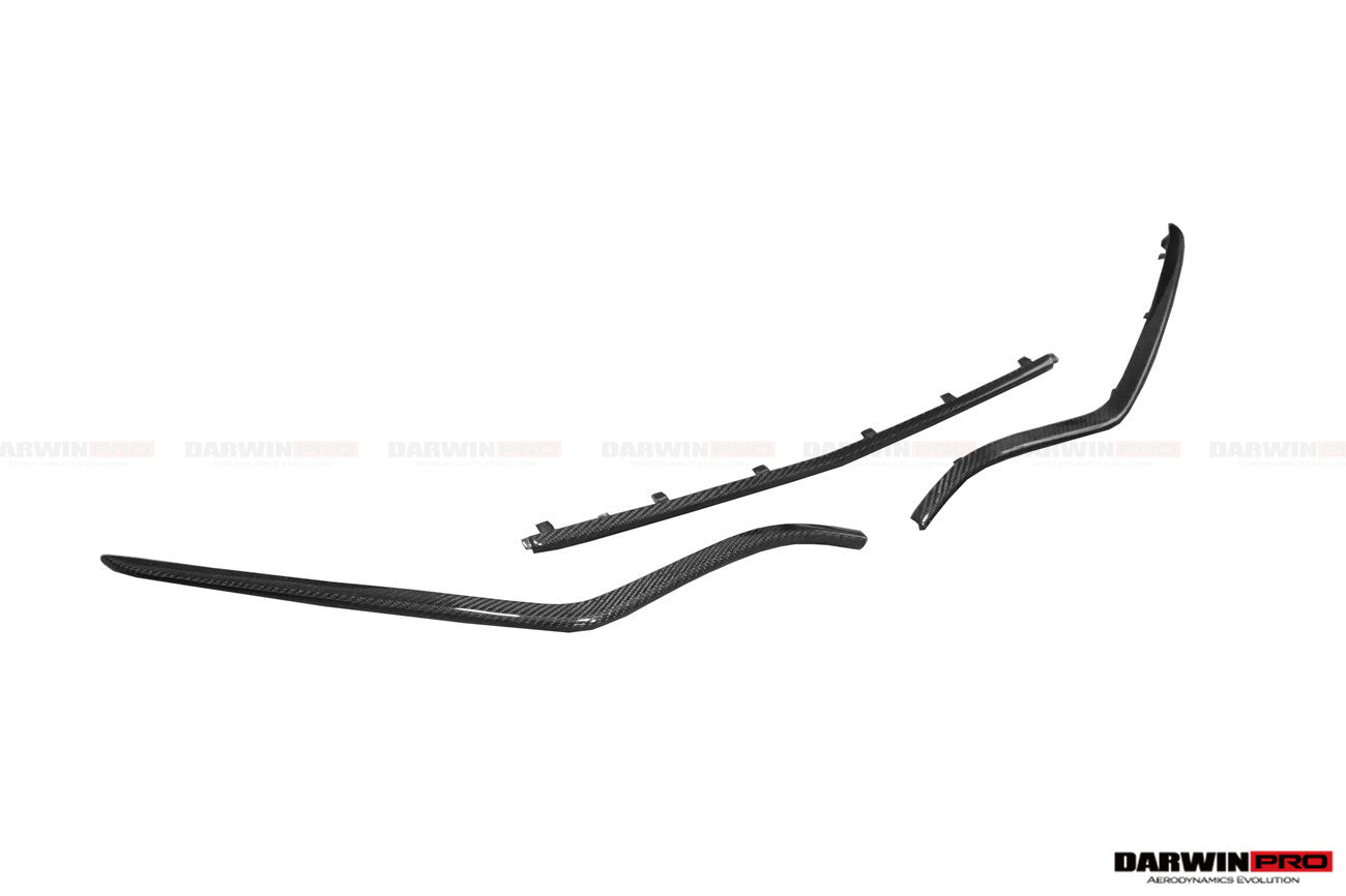 2015-2023 Mercedes Benz W205 C63 S AMG Carbon Fiber Front Bumper Trim Set (4pcs) - DarwinPRO Aerodynamics