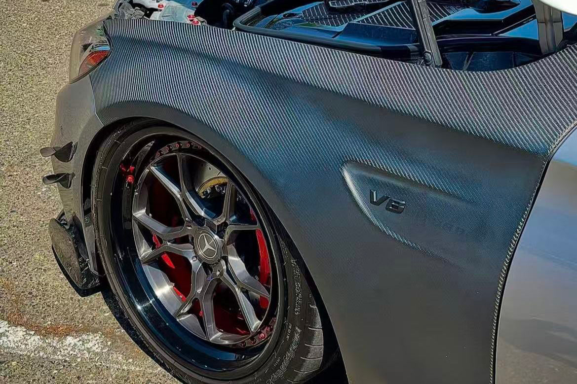 2015-2021 Mercedes Benz W205 C63 S AMG Sedan Carbon Fiber Fender - DarwinPRO Aerodynamics