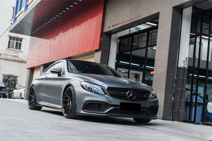2015-2021 Mercedes Benz W205 C63 S AMG Sedan BKSS Style Carbon Fiber Front Lip - DarwinPRO Aerodynamics