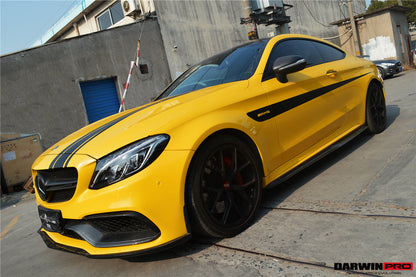2015-2021 Mercedes Benz W205 C63 S AMG Sedan BKSS Style Carbon Fiber Front Lip - DarwinPRO Aerodynamics