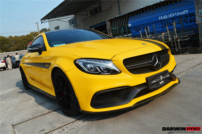 2015-2021 Mercedes Benz W205 C63 S AMG Sedan BKSS Style Carbon Fiber Front Lip - DarwinPRO Aerodynamics