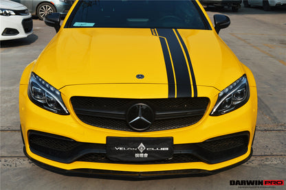 2015-2021 Mercedes Benz W205 C63 S AMG Sedan BKSS Style Carbon Fiber Front Lip - DarwinPRO Aerodynamics