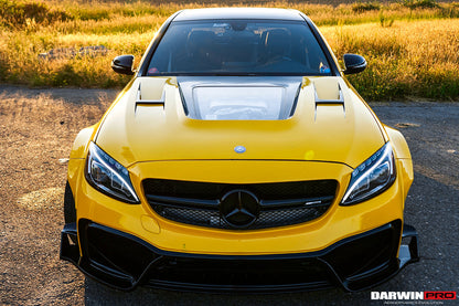 2015-2021 Mercedes Benz W205 C63 S AMG Sedan IMP Performance Partial Carbon Fiber front bumper - DarwinPRO Aerodynamics