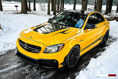 DarwinPRO 2015-2021 Mercedes Benz W205 C63 & S AMG IMP Performance Partial Carbon Fiber Hood - DarwinPRO Aerodynamics