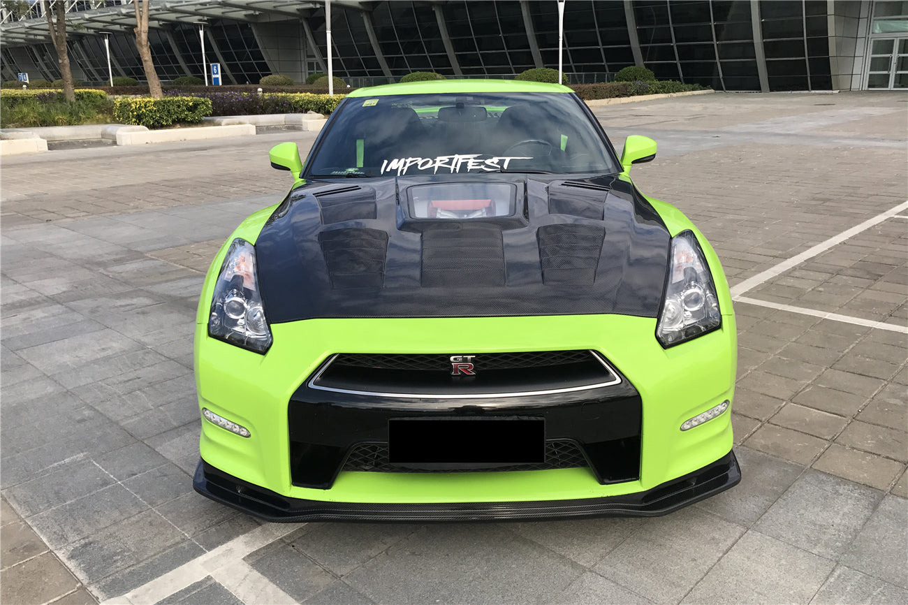 2012-2016 Nissan GTR R35 DBA NSM Style Partial Carbon Fiber Front Lip - DarwinPRO Aerodynamics